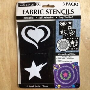 Reusable Self-Adhesive Fabric Stencils - 3 Pack